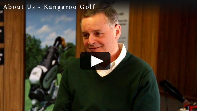 Still from video of Mike discussing what makes Kangaroo different. We design and build the best electric caddys for walking golf.